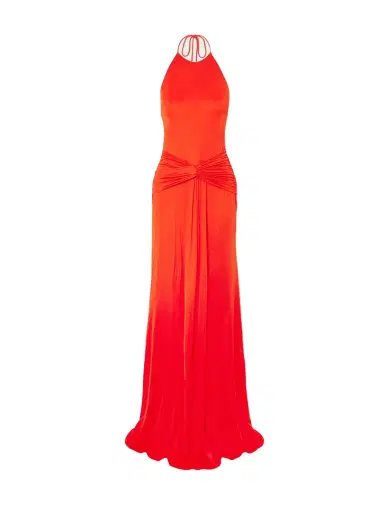 Ilkyaz Ozel Euphorie Open-back Gathered Stretch-jersey Gown | Thumbnail 1