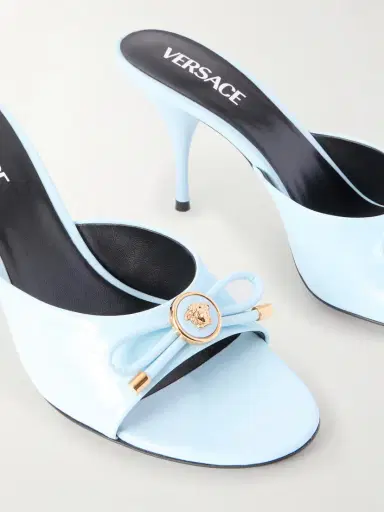 Versace Opera Embellished Patent-leather Mules | Thumbnail 5 Versace Opera Embellished Patent-leather Mules | Thumbnail 5