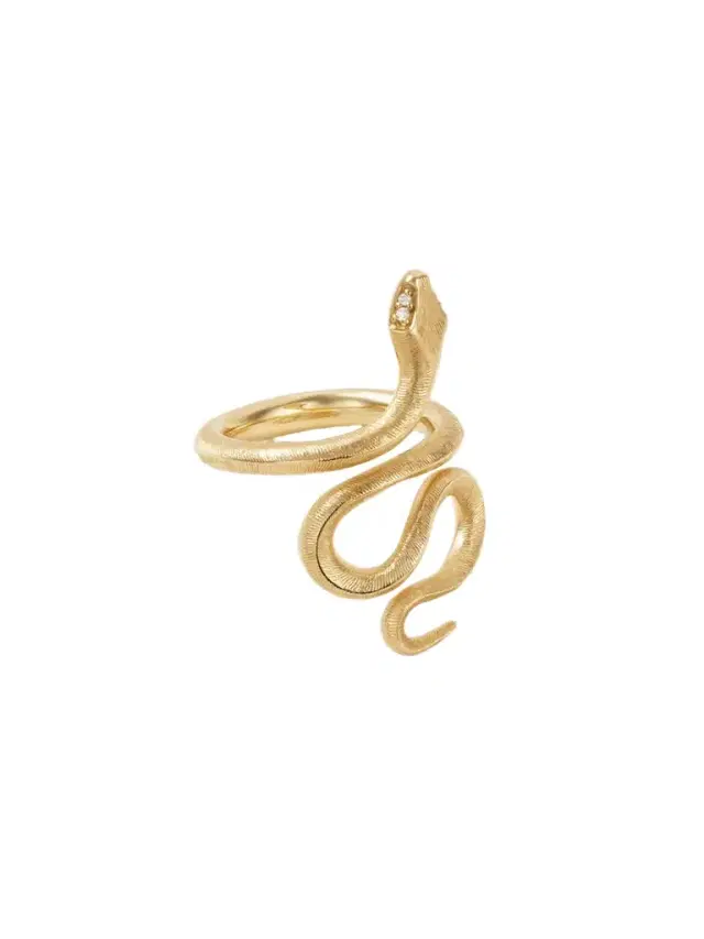 OLE LYNGGAARD COPENHAGEN Snake Medium 18-karat Gold Diamond Ring