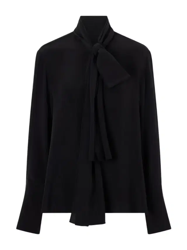 Pussy-bow Silk Crepe De Chine Blouse