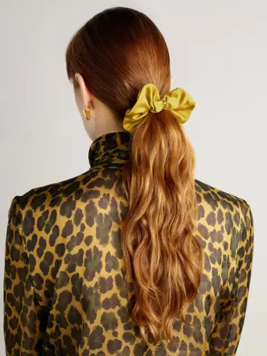 Saint Laurent Embellished Silk-satin Hair Tie | Thumbnail 2