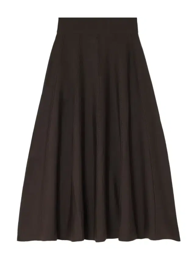 Willow Paneled Ribbed Wool-blend Midi Skirt