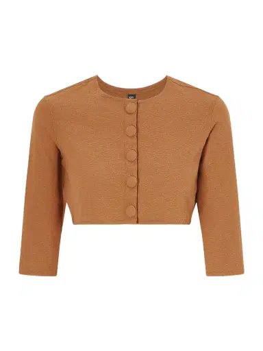 Lisa Marie Fernandez Cropped Stretch-jersey Cardigan | Thumbnail 1