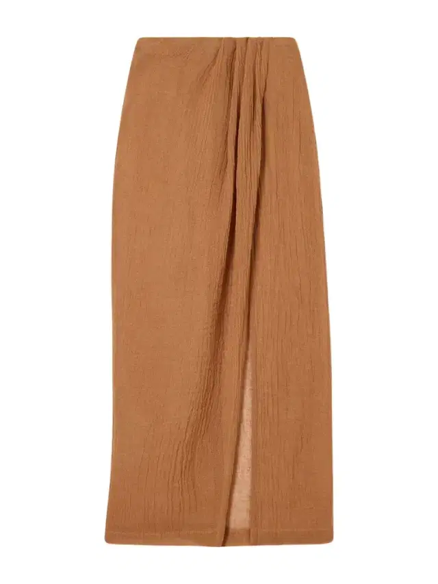 Pleated Crinkled Linen-blend Gauze Pareo