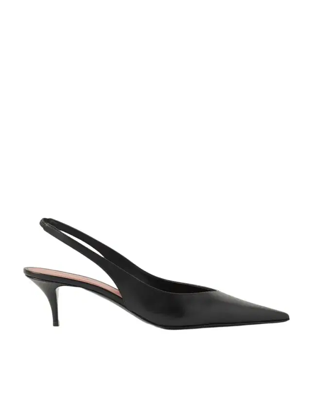 Anok Glossed-leather Slingback Pumps