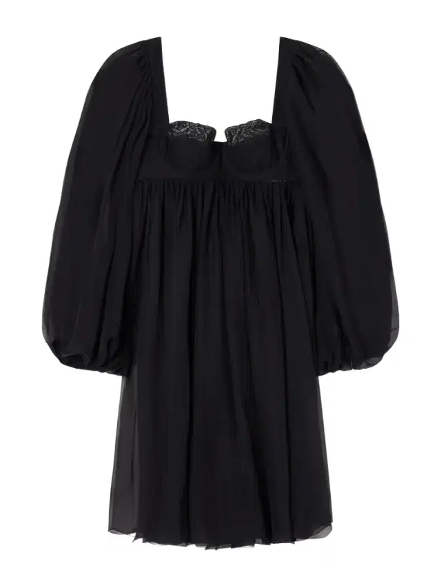 Pleated Lace-trimmed Silk And Cotton-blend Voile Mini Dress