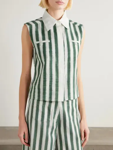 Emporio Sirenuse Ylena Ikat Striped Cotton Shirt | Thumbnail 3 Emporio Sirenuse Ylena Ikat Striped Cotton Shirt | Thumbnail 3