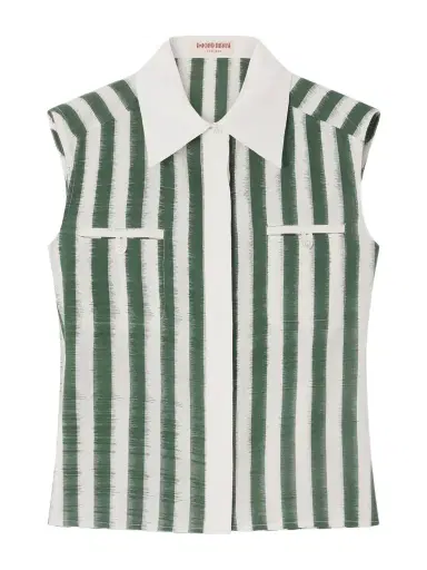 Emporio Sirenuse Ylena Ikat Striped Cotton Shirt | Thumbnail 1 Emporio Sirenuse Ylena Ikat Striped Cotton Shirt | Thumbnail 1