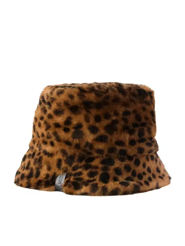 Leather-trimmed Leopard-print hearling Bucket Hat