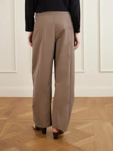Kallmeyer Clemence Pleated Cotton-blend Twill Barrel-leg Pants | Thumbnail 3
