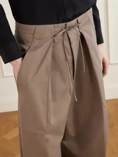 Kallmeyer Clemence Pleated Cotton-blend Twill Barrel-leg Pants | Thumbnail 4