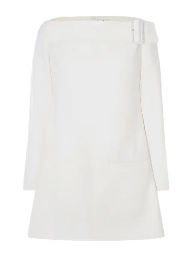 Buckled Crepe Mini Dress