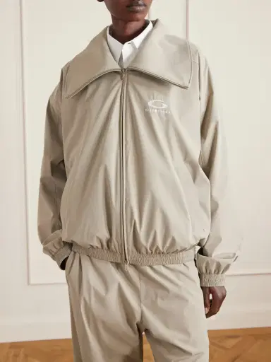 Balenciaga Oversized Embroidered Shell Track Jacket | Thumbnail 3