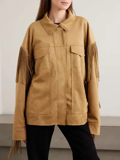 Norma Kamali Fringed Oversized Brushed Jacket | Thumbnail 3