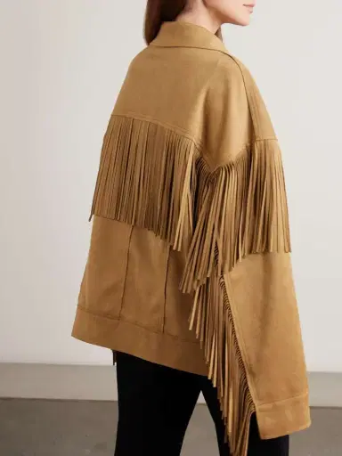 Norma Kamali Fringed Oversized Brushed Jacket | Thumbnail 4