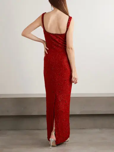 Clio Peppiatt Sophia Embellished Stretch-mesh Gown | Thumbnail 3