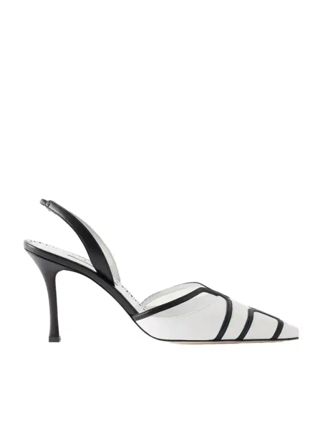Sarto 90 Two-tone Leather Slingback Pumps