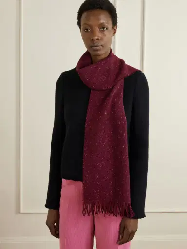 Gabriela Hearst Illumina Fringed Wool And Cashmere-blend Scarf | Thumbnail 2