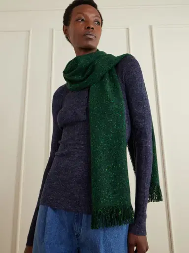 Gabriela Hearst Illumina Fringed Wool And Cashmere-blend Scarf | Thumbnail 2 Gabriela Hearst Illumina Fringed Wool And Cashmere-blend Scarf | Thumbnail 2