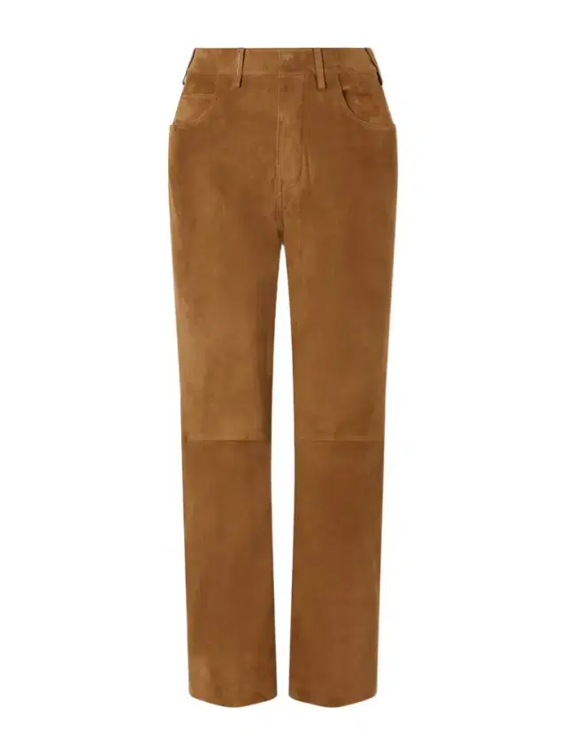 Embellished Paneled Suede Straight-leg Pants