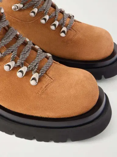 Bottega Veneta Lace-up Leather-trimmed Suede Ankle Boots | Thumbnail 5 Bottega Veneta Lace-up Leather-trimmed Suede Ankle Boots | Thumbnail 5