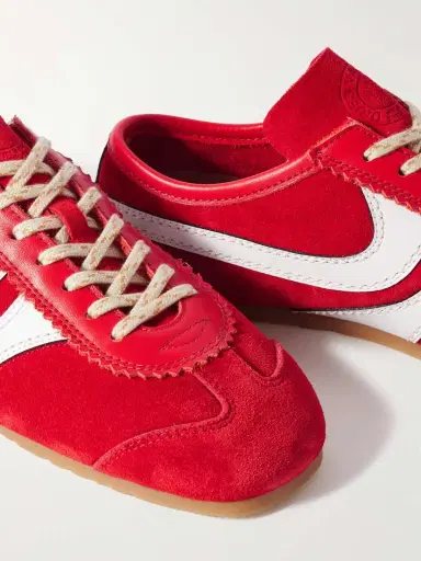 Dries Van Noten Leather-trimmed Suede Sneakers | Thumbnail 4
