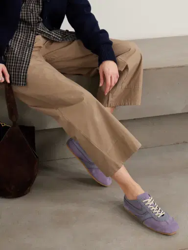 Dries Van Noten Leather-trimmed Suede Sneakers | Thumbnail 2