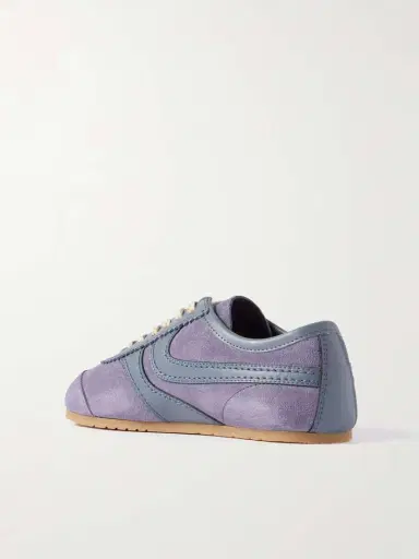 Dries Van Noten Leather-trimmed Suede Sneakers | Thumbnail 3