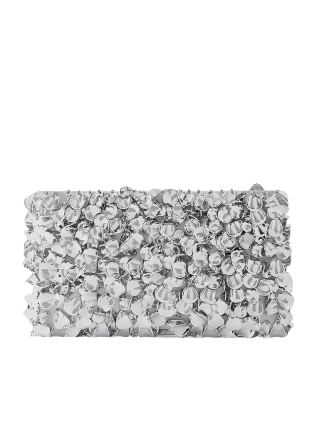 Reese Beaded Metallic Satin Clutch