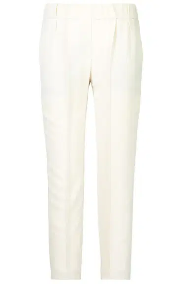 Brunello Cucinelli Classic Pull On Pant - Chalk | Thumbnail 1