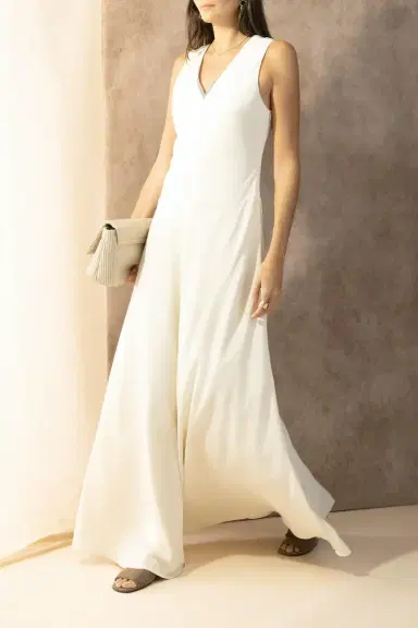 Brunello Cucinelli Precious Neckline Fluid Dress | Thumbnail 2 Brunello Cucinelli Precious Neckline Fluid Dress | Thumbnail 2