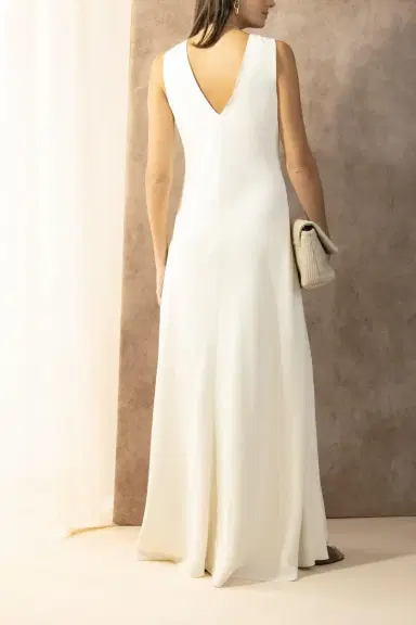 Brunello Cucinelli Precious Neckline Fluid Dress | Thumbnail 4 Brunello Cucinelli Precious Neckline Fluid Dress | Thumbnail 4
