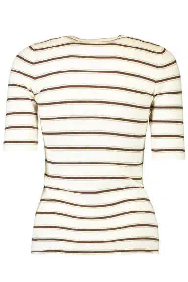 Brunello Cucinelli Short Sleeve Striped Knit | Thumbnail 4