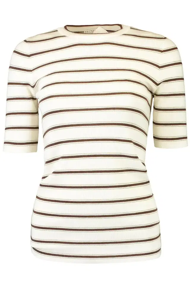 Brunello Cucinelli Short Sleeve Striped Knit