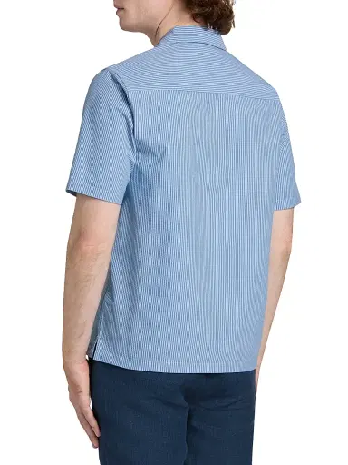 Saks Fifth Avenue Men's COLLECTION Tonal Microstripe Camp Shirt - Storm - Size XXL | Thumbnail 5 Saks Fifth Avenue Men's COLLECTION Tonal Microstripe Camp Shirt - Storm - Size XXL | Thumbnail 5