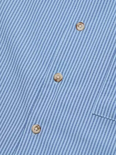 Saks Fifth Avenue Men's COLLECTION Tonal Microstripe Camp Shirt - Storm - Size XXL | Thumbnail 7 Saks Fifth Avenue Men's COLLECTION Tonal Microstripe Camp Shirt - Storm - Size XXL | Thumbnail 7