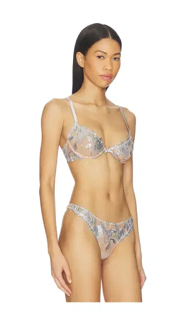 fleur du mal Foil Lily Embroidery Demi Bra | Thumbnail 2 fleur du mal Foil Lily Embroidery Demi Bra | Thumbnail 2