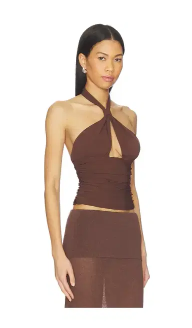 Mimchik Piper Knotted Halter Top | Thumbnail 2