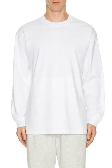 Skims Heavyweight Cotton Long Sleeve T-Shirt | Thumbnail 3