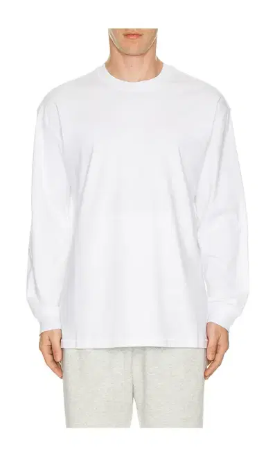 Skims Heavyweight Cotton Long Sleeve T-Shirt | Thumbnail 1