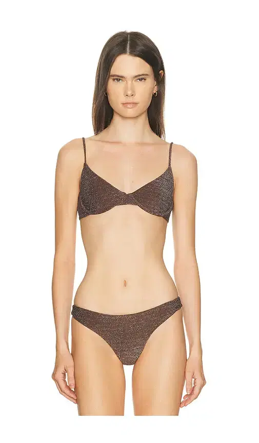 MIKOH Lurex Bosa Bikini Top