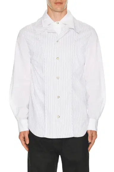 ANDERSSON BELL Open Collar Layered Shirt | Thumbnail 3 ANDERSSON BELL Open Collar Layered Shirt | Thumbnail 3