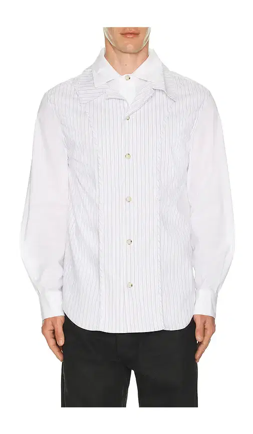 Open Collar Layered Shirt
