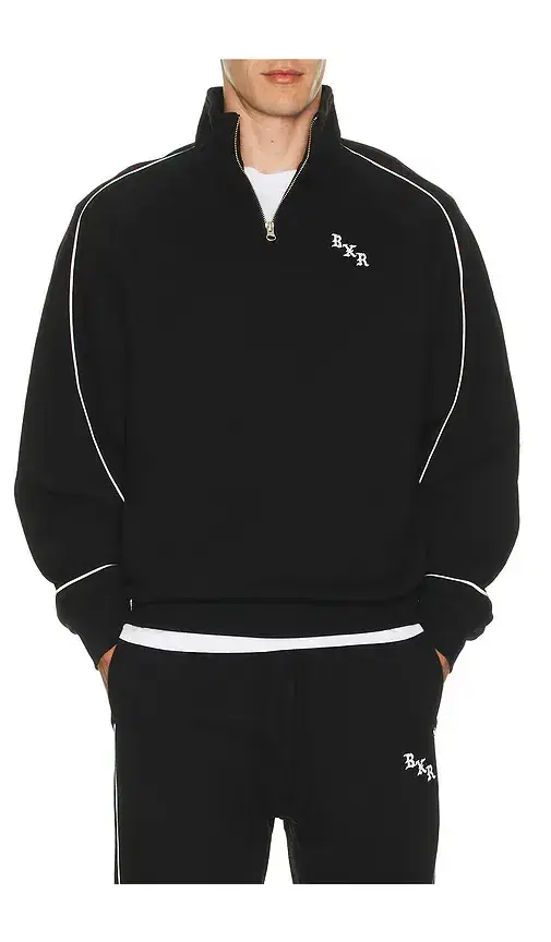 Piped Quarter Zip Sweater