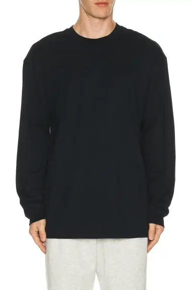 Skims Heavyweight Cotton Long Sleeve T-Shirt | Thumbnail 3