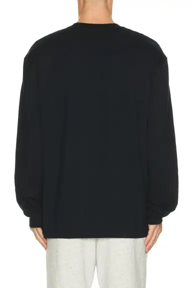 Skims Heavyweight Cotton Long Sleeve T-Shirt | Thumbnail 4