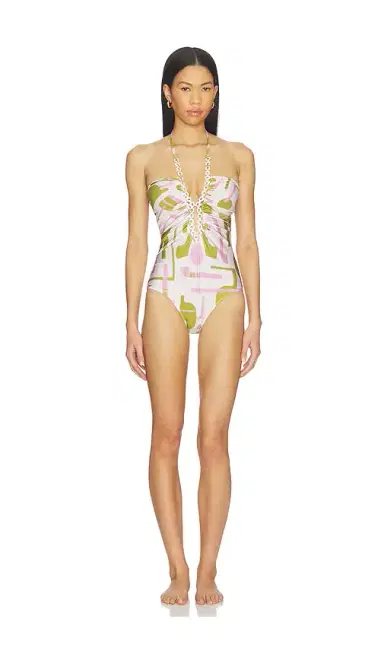ADRIANA DEGREAS Balearic Chain Halter One Piece | Thumbnail 1 ADRIANA DEGREAS Balearic Chain Halter One Piece | Thumbnail 1