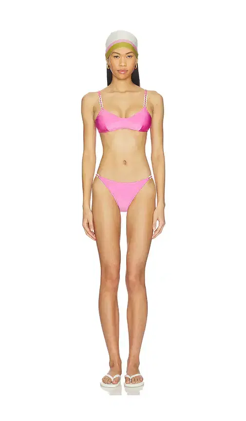 ADRIANA DEGREAS Solid Chain Bikini Set