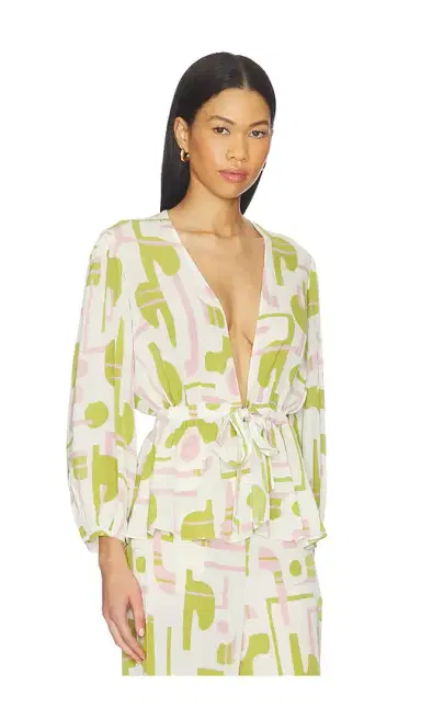 ADRIANA DEGREAS Balearic Voluminous Sleeves Blouse | Thumbnail 2