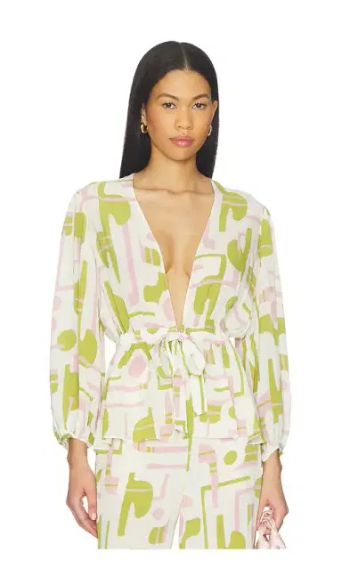 ADRIANA DEGREAS Balearic Voluminous Sleeves Blouse | Thumbnail 1